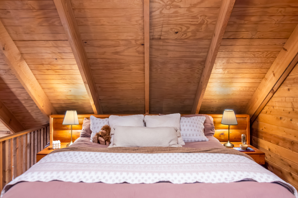 Master suite loft with King Size bed