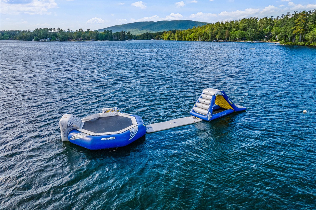 Water bouncy park in our cove