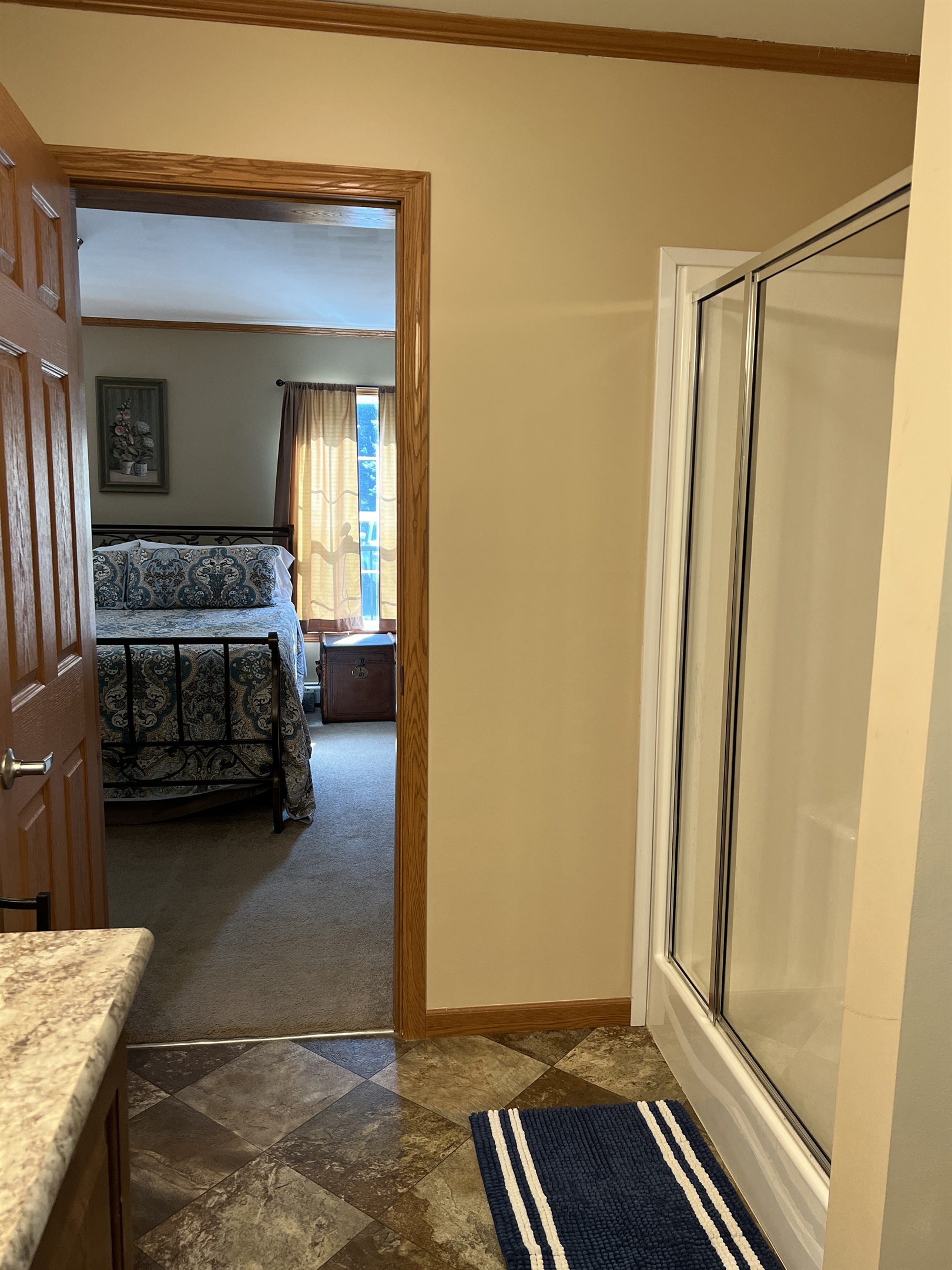 Ensuite bath with jetted tub and separate shower