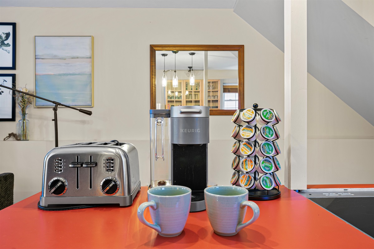 Start your day right with a fully stocked Keurig coffee bar