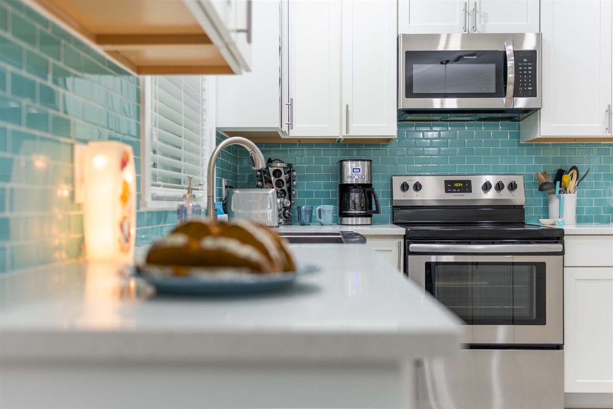 Fully stocked kitchen