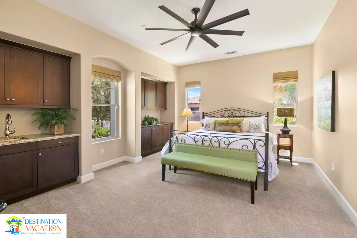 Serene bedroom retreat offering comfort, style, and restful nights.