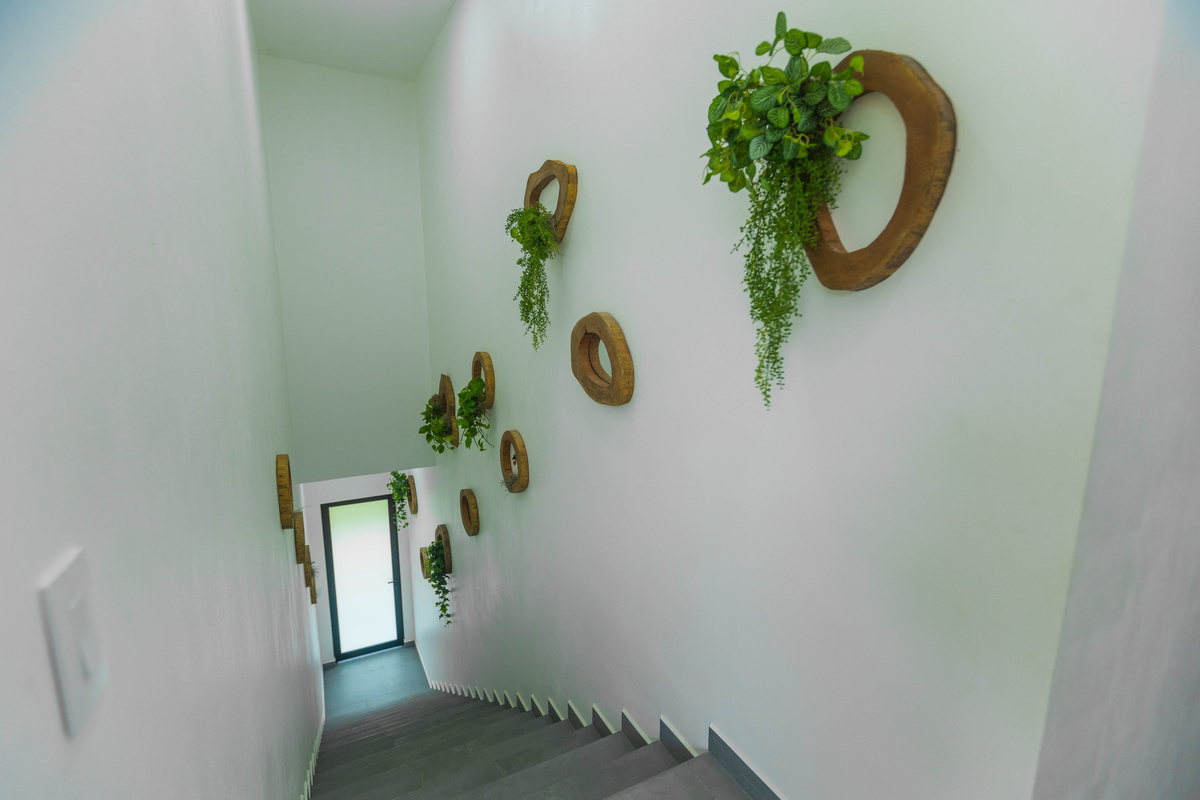 Stairs to conference room on 1st floor. Second floor is bedroom and Yoga studio