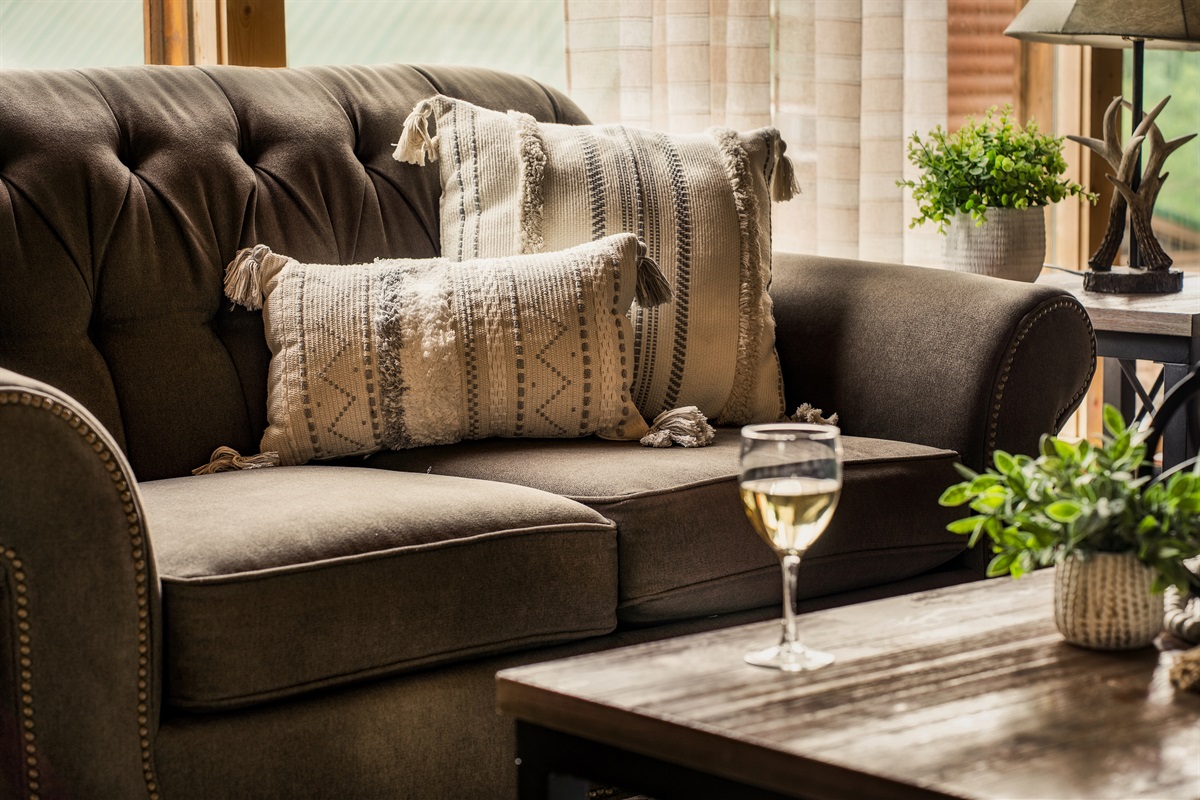 Main floor living room- cheers!