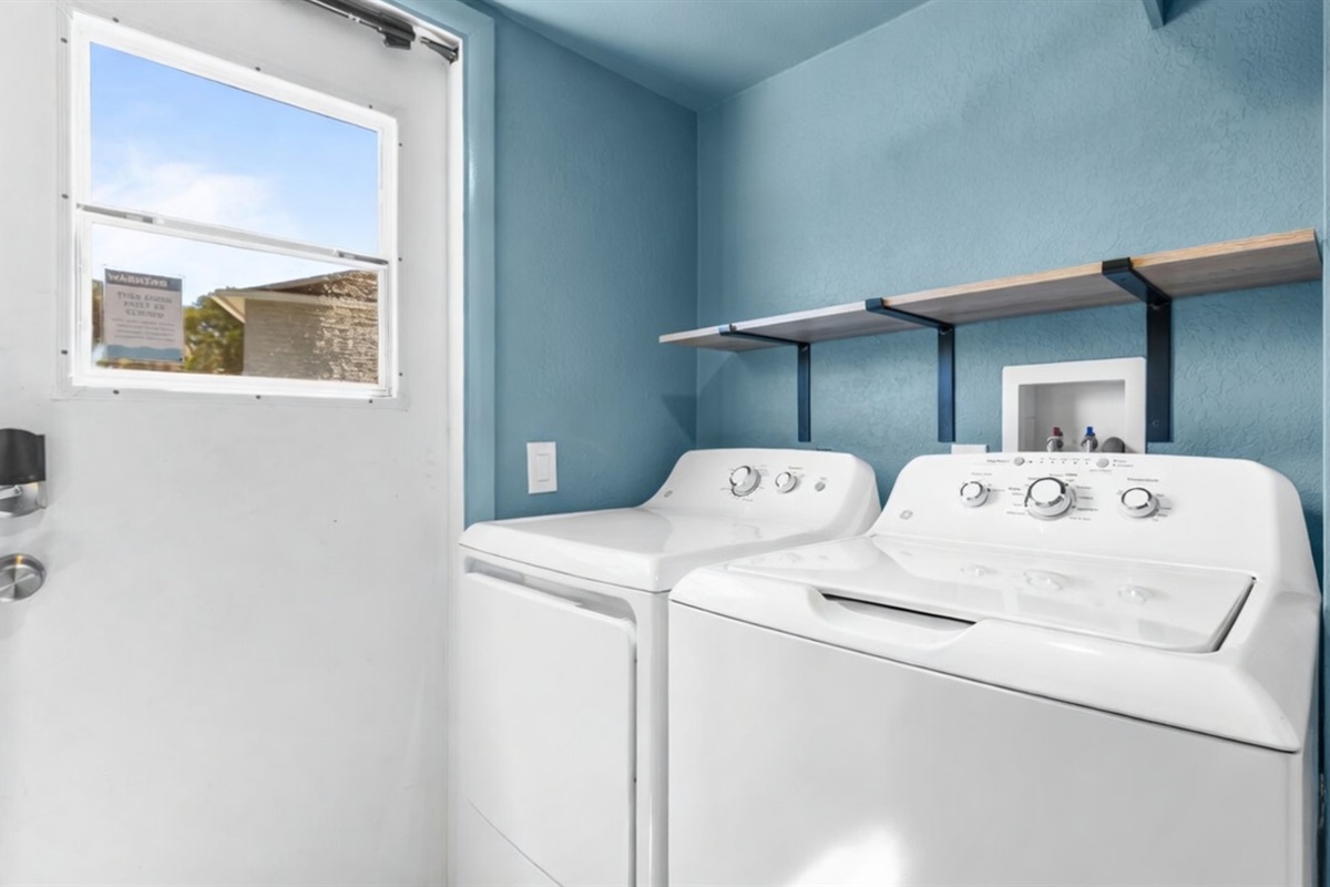 Full size washer and dryer for your use