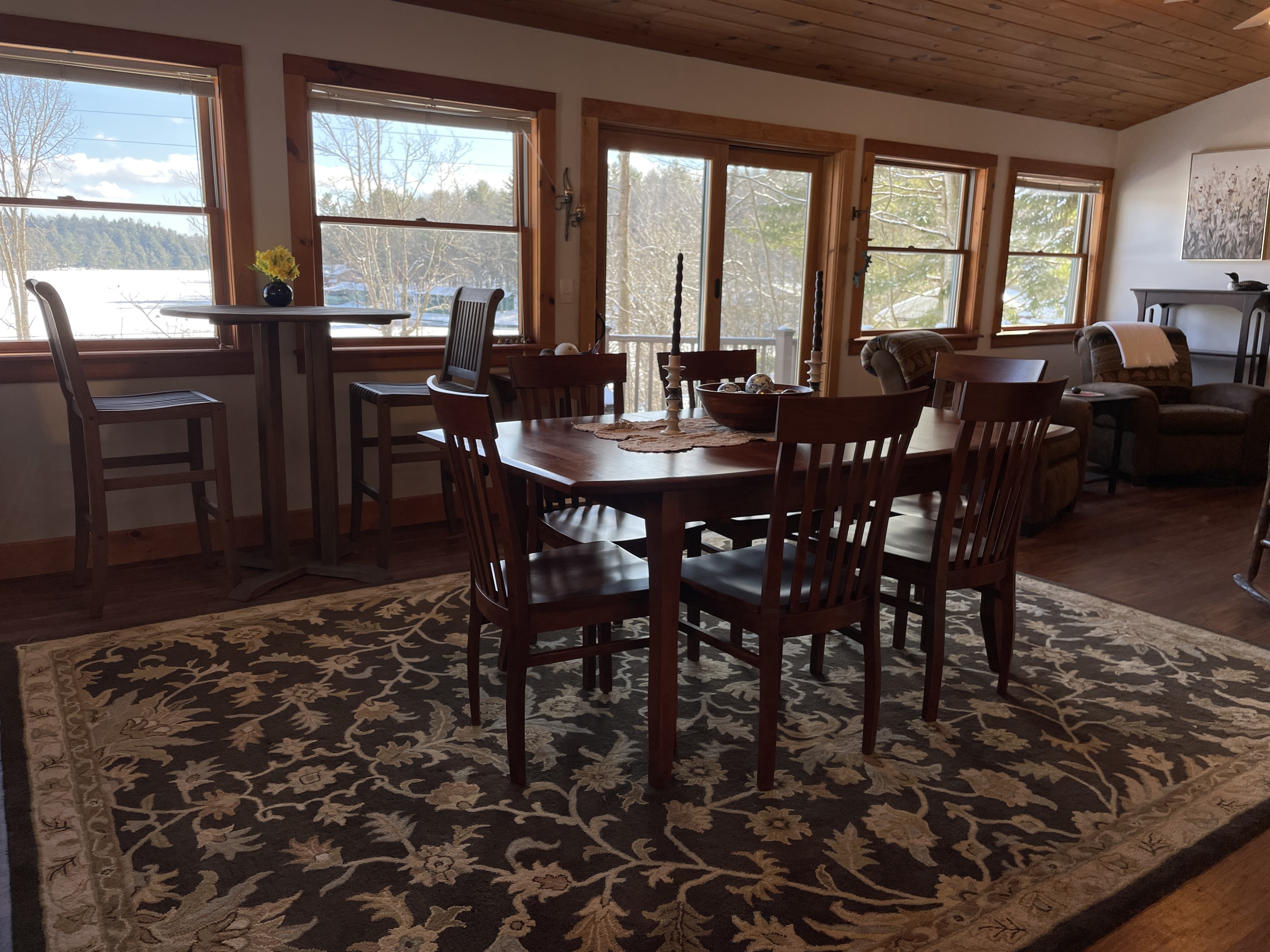 Dining table with a view