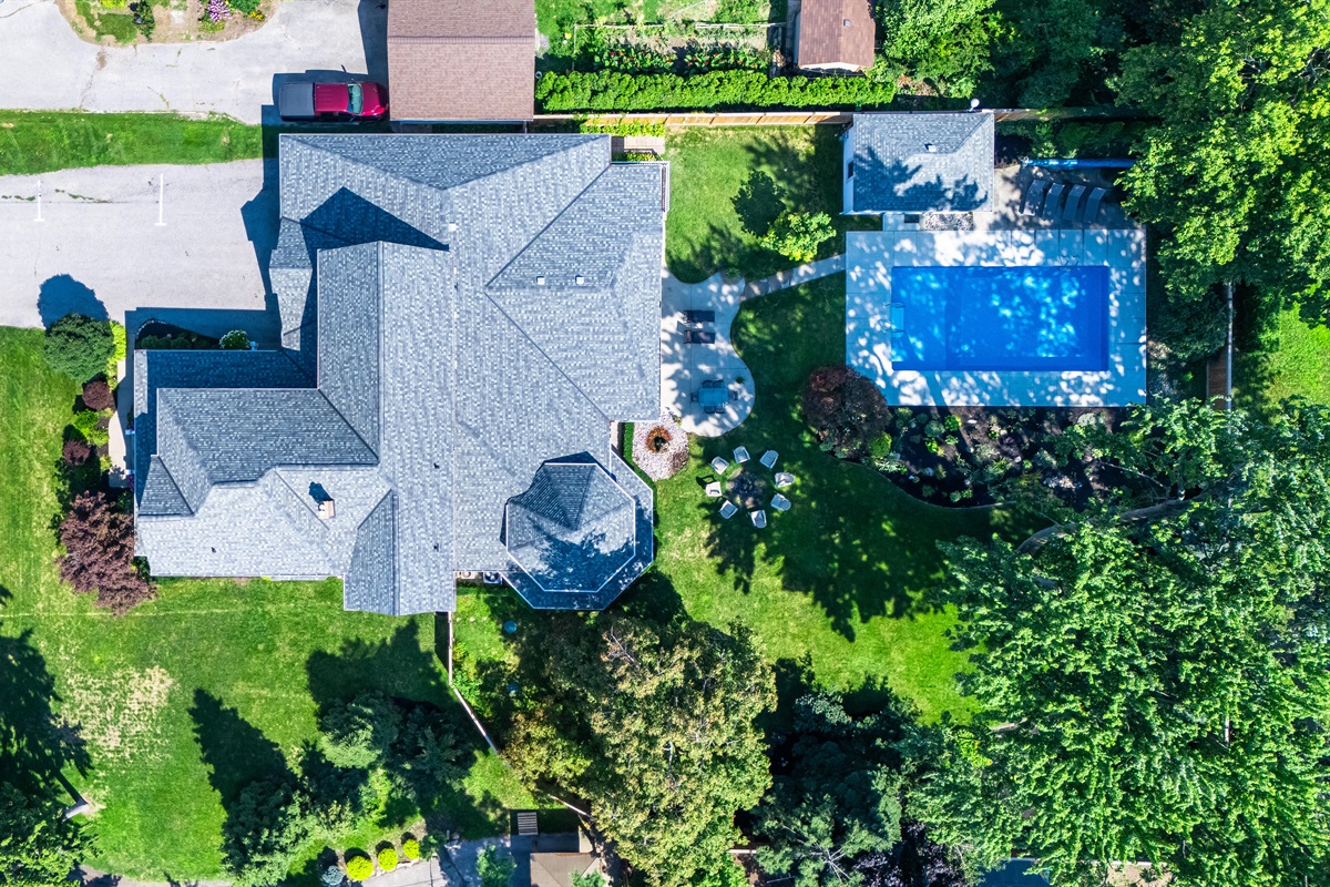 Aerial view of property