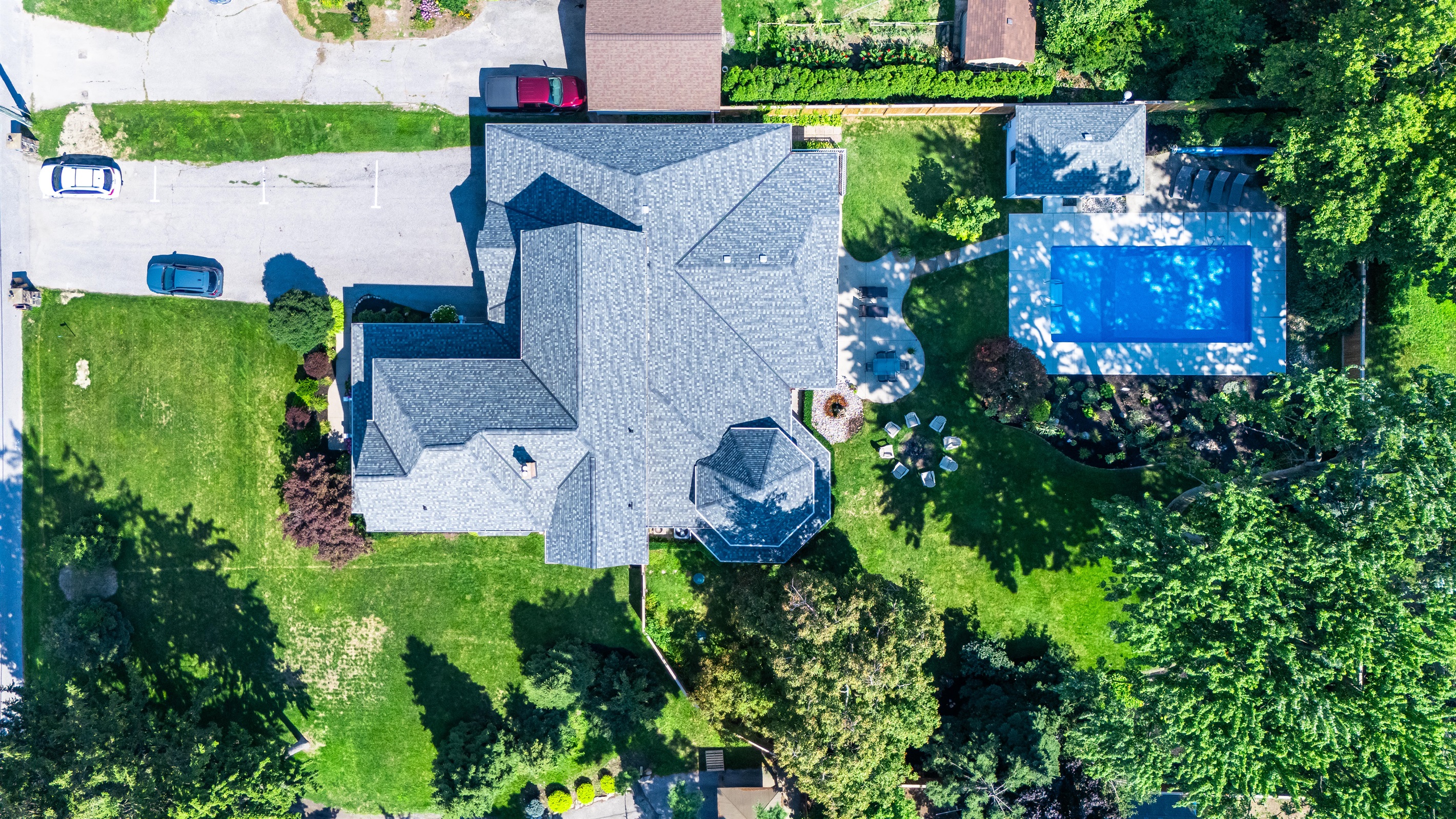 Aerial view of property