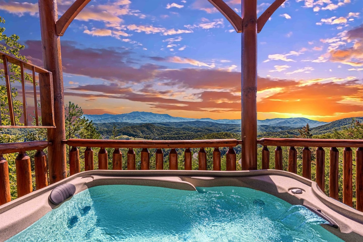 Relax in the hot tub after a long day of hiking