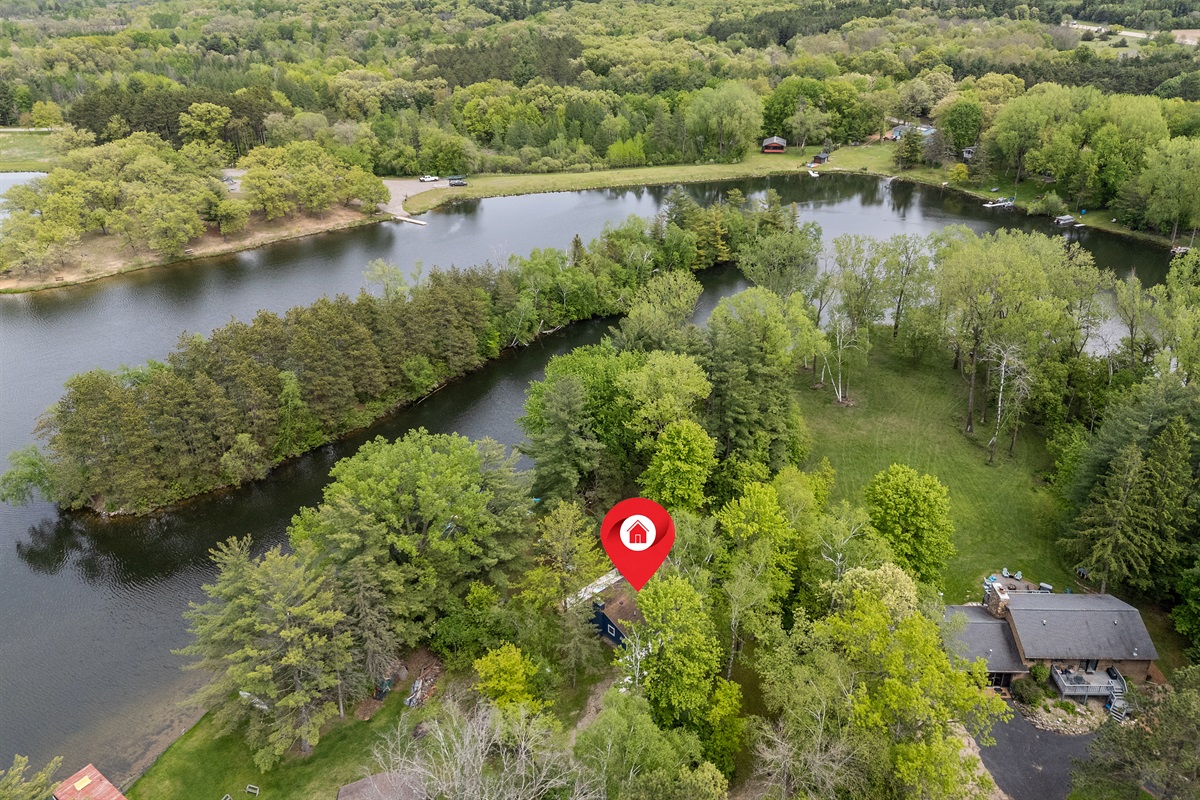 Tucked among the trees and surrounded by nature.