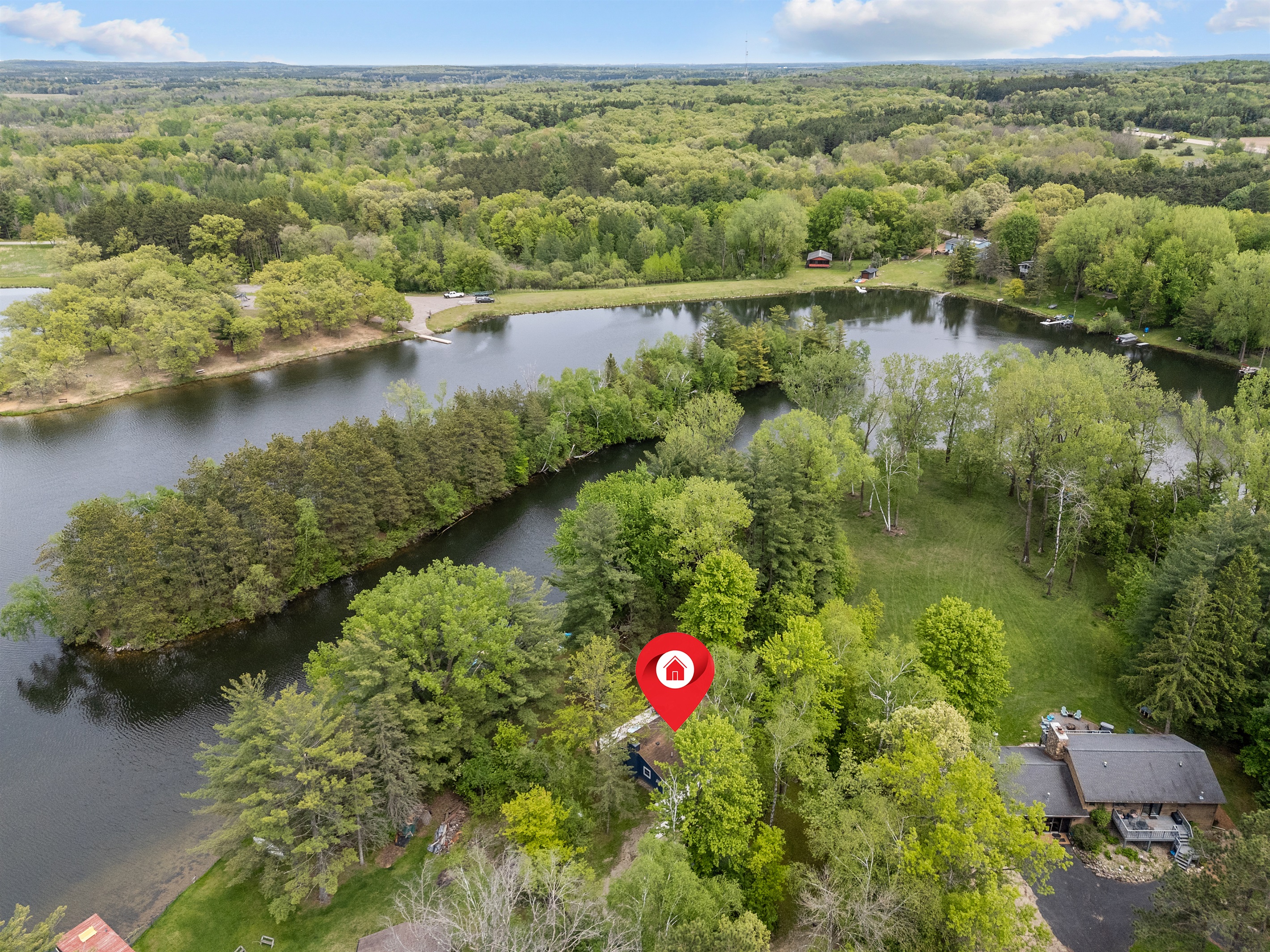 Tucked among the trees and surrounded by nature.