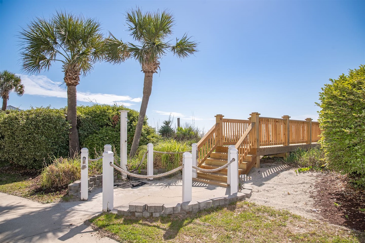 Private Portofino access to the beach just steps away!  