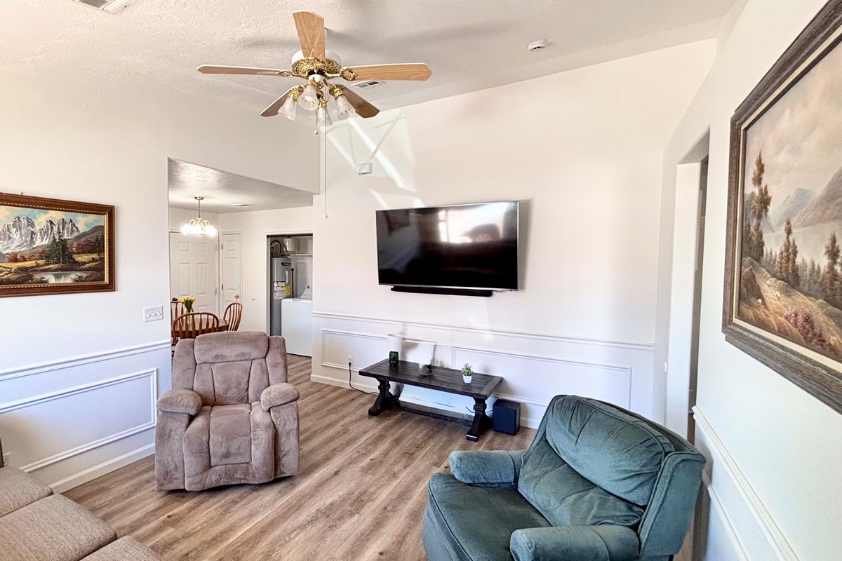 Clean and comfortable living room