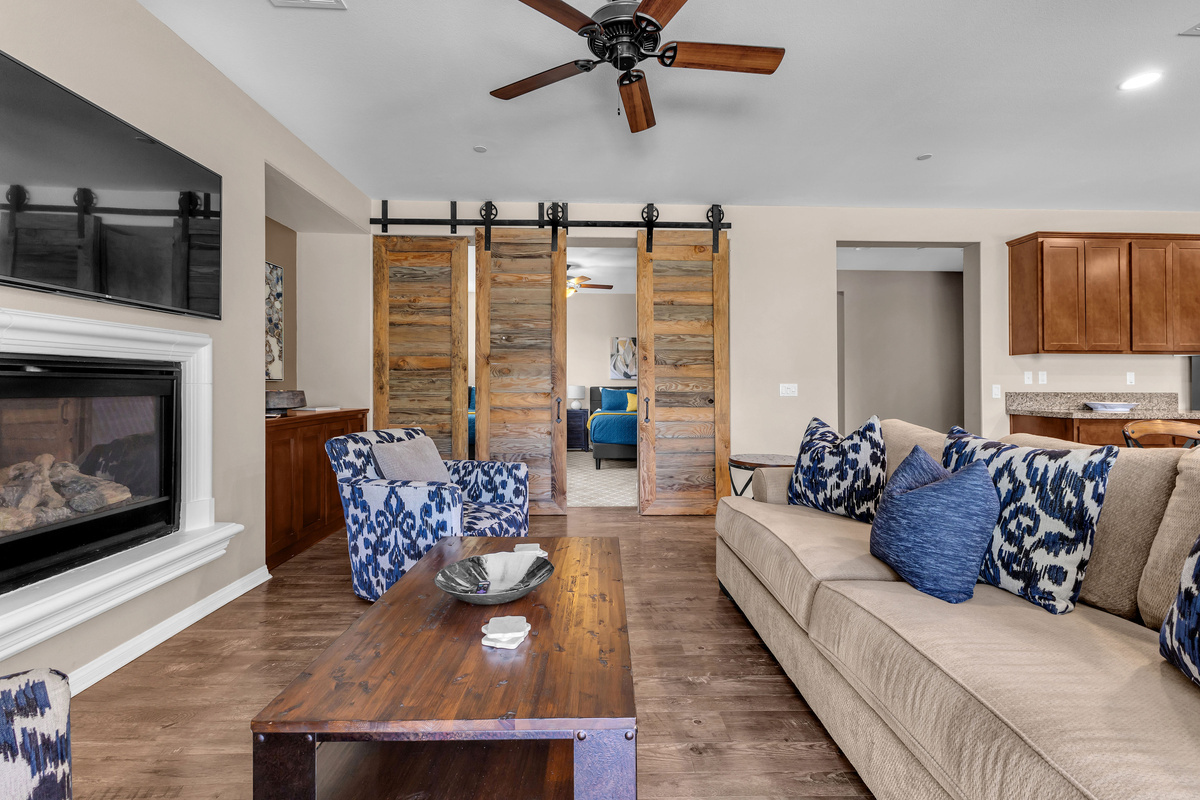 Fireplace and Smart TV