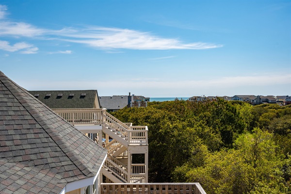 Ocean views from rooftop deck