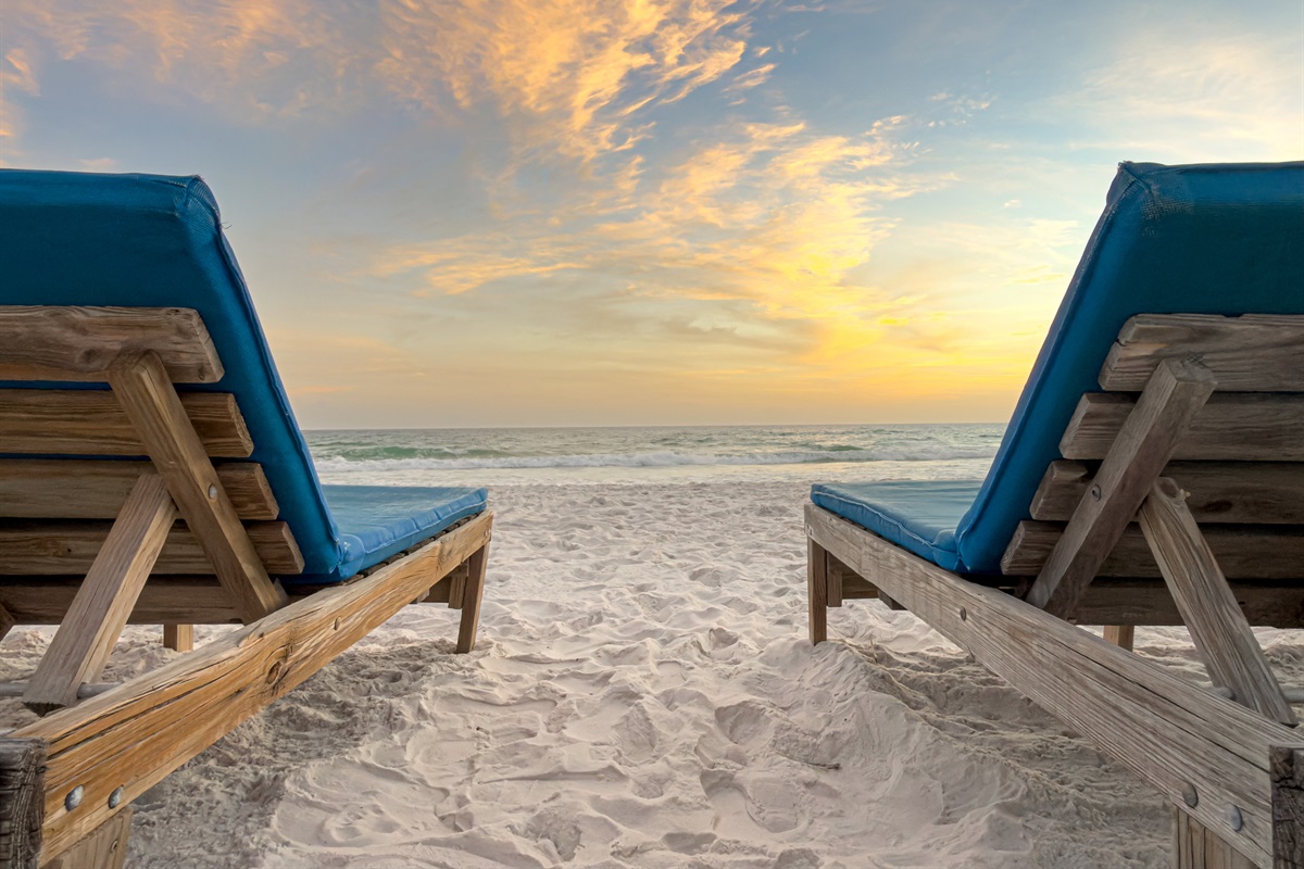 Just steps to the beach with no roads to cross.