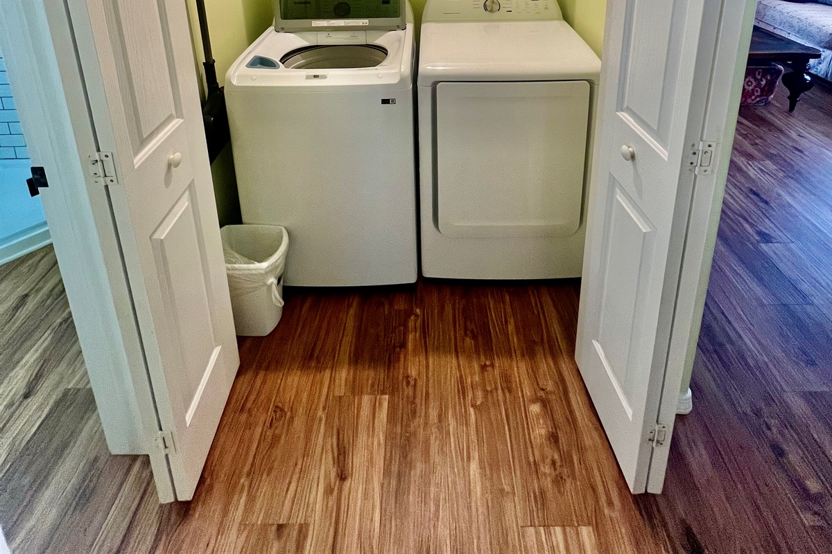 Enjoy the convenience of a full size in-unit washer/dryer.
