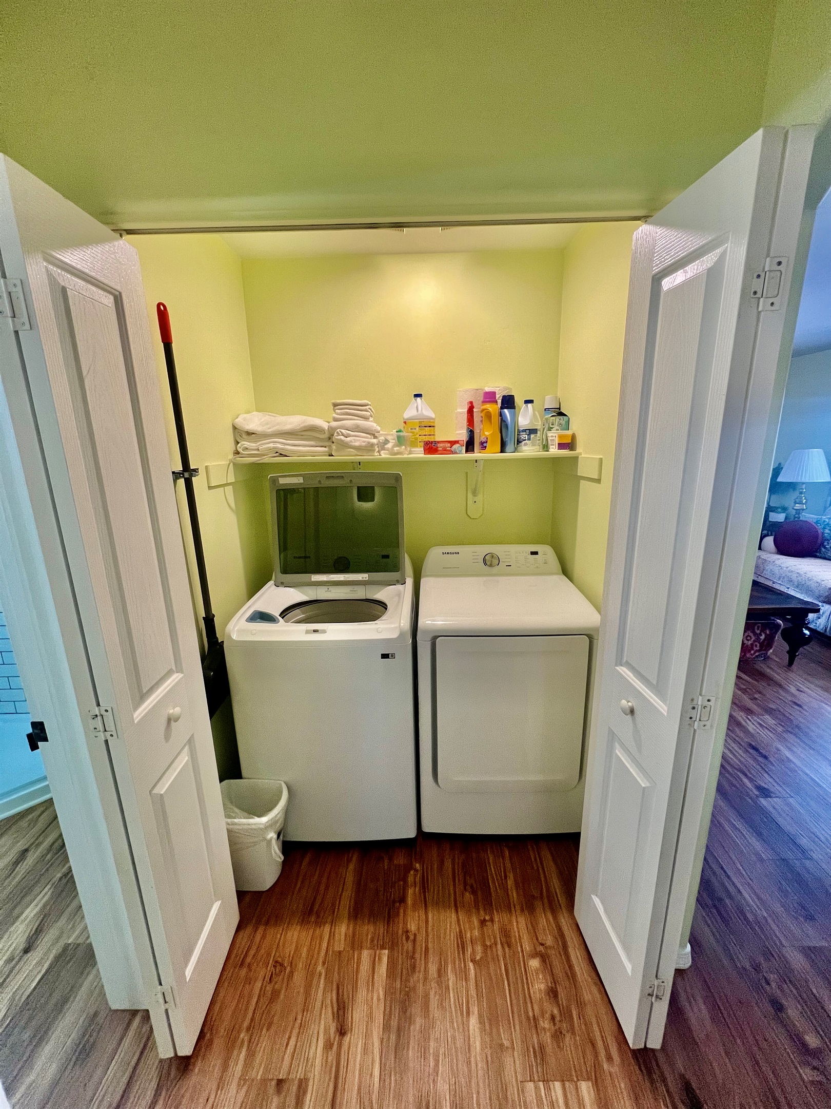 Enjoy the convenience of a full size in-unit washer/dryer.