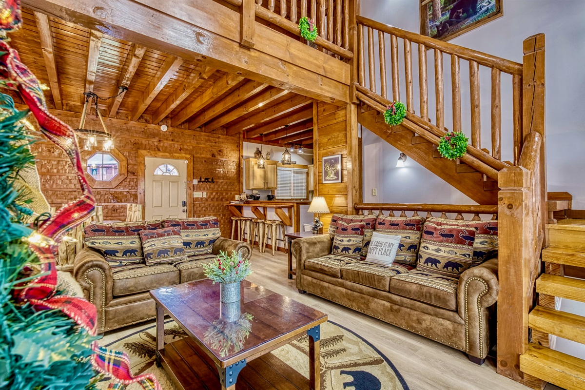 Queen sofa sleeper in living area