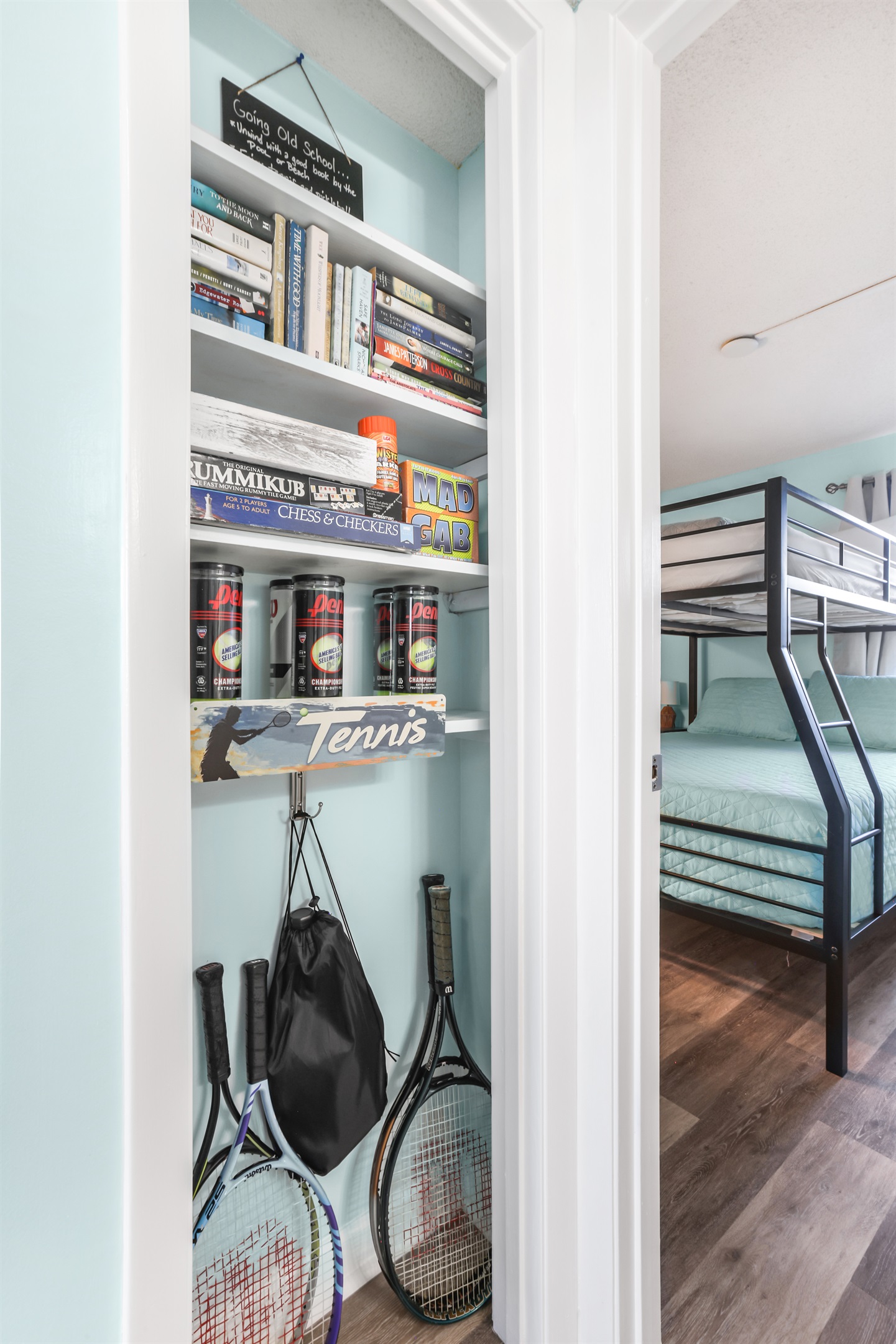 Your downtime, handled. We provide the tennis and pickleball gear so you can head straight to the courts. For quieter moments, help yourself to our curated library and collection of board games—perfect for a low-key family night or a relaxing afternoon in.