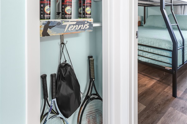 Your downtime, handled. We provide the tennis and pickleball gear so you can head straight to the courts. For quieter moments, help yourself to our curated library and collection of board games—perfect for a low-key family night or a relaxing afternoon in.