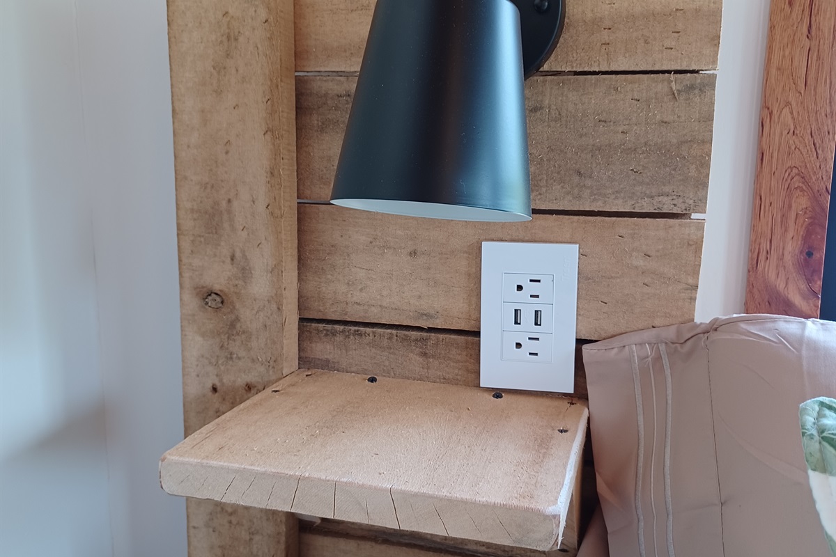 Starfish bedside lamp with plugs