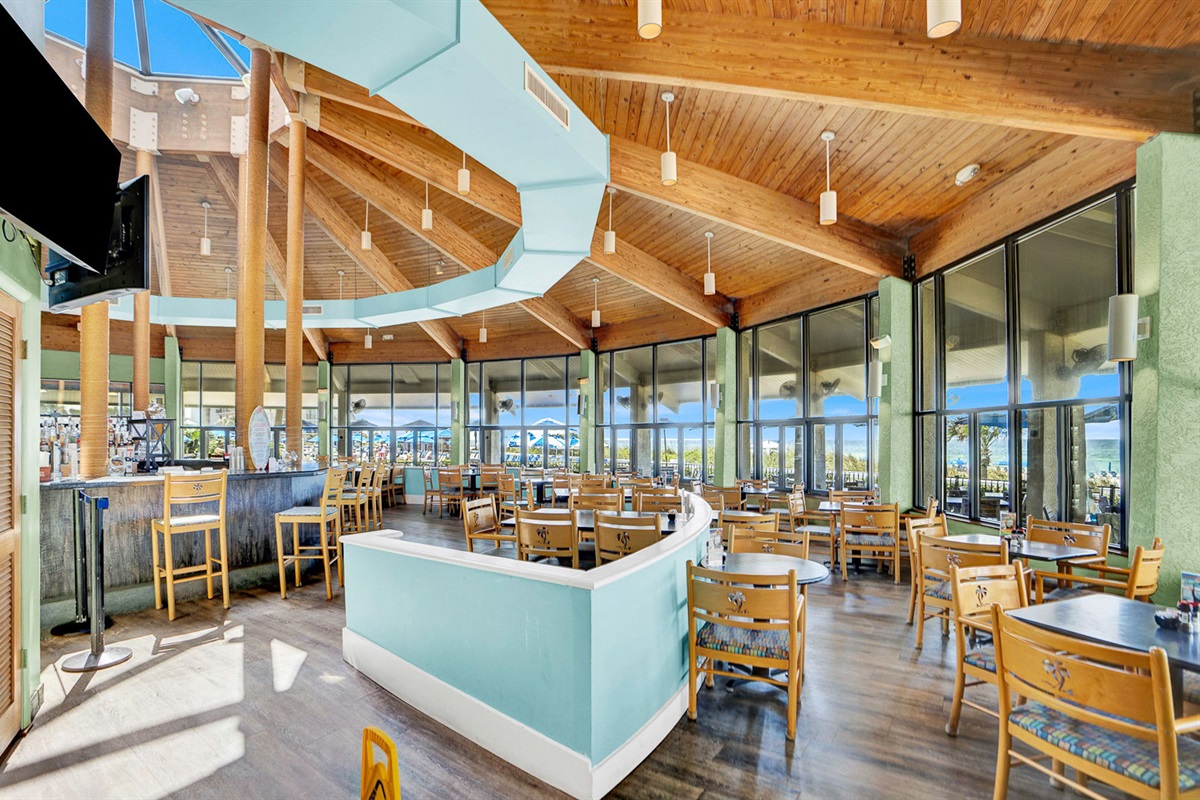 Inside Edgewater's full service on-site restaurant, Ocean's