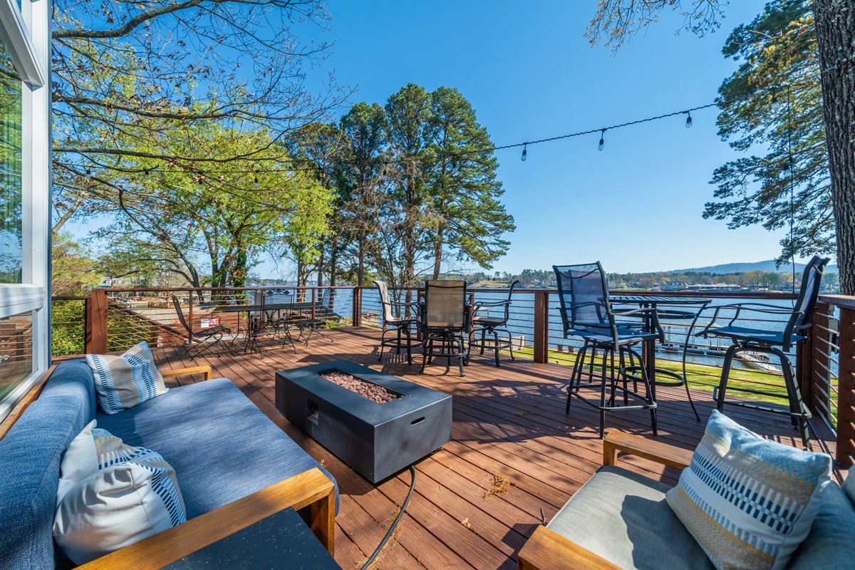 Kick back in the cozy outdoor lounge area, where comfortable seating invites long conversations and laid-back evenings.