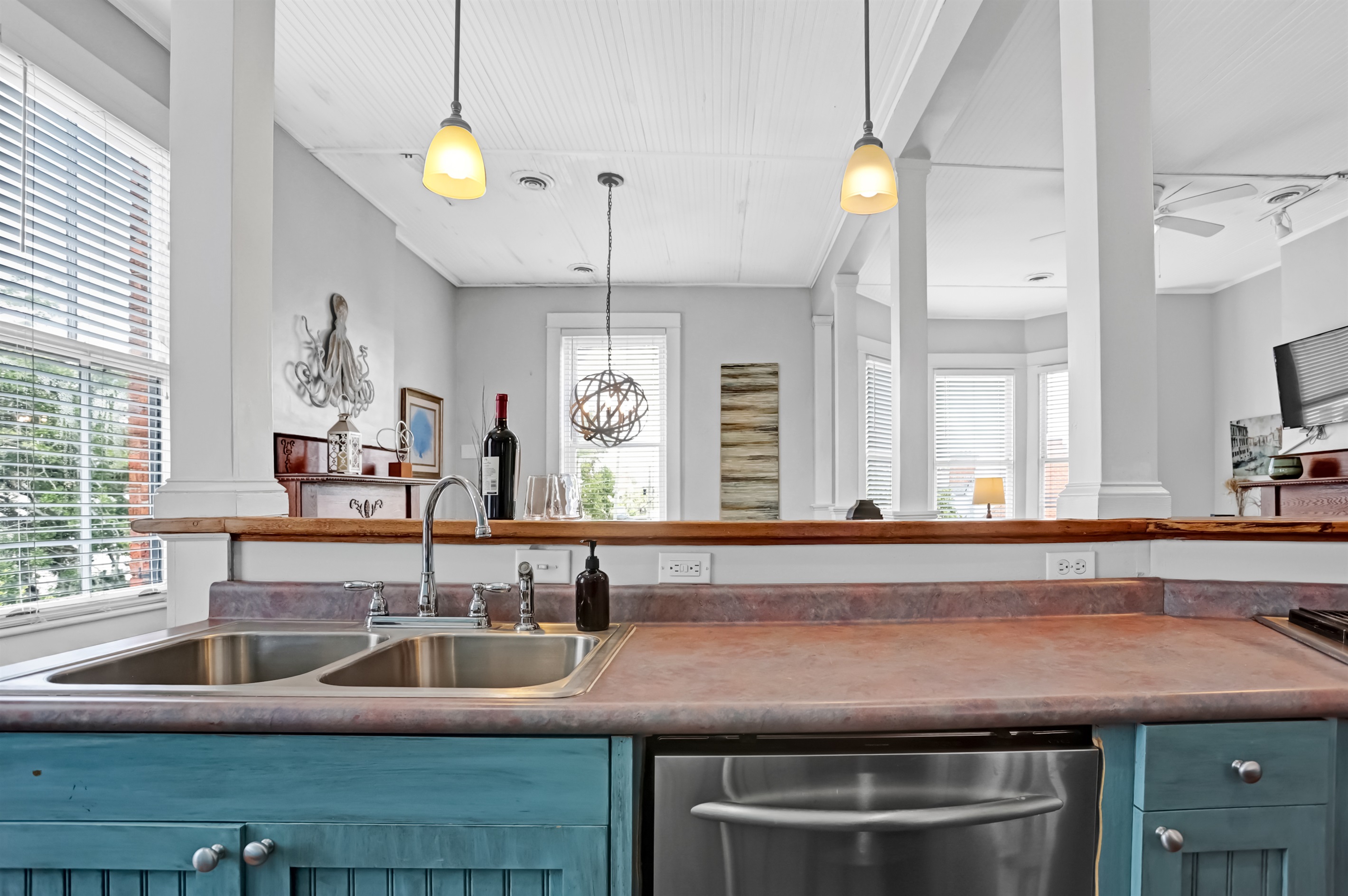 Plenty of counter space makes cooking, prepping, and gathering a breeze.
