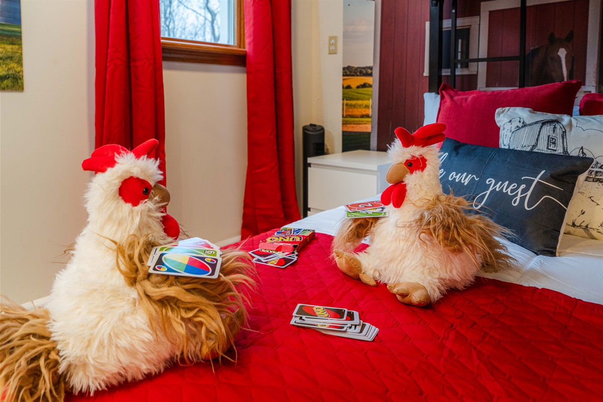 Playful Touches — Farmhouse-themed décor that keeps the kids smiling from the moment they arrive.