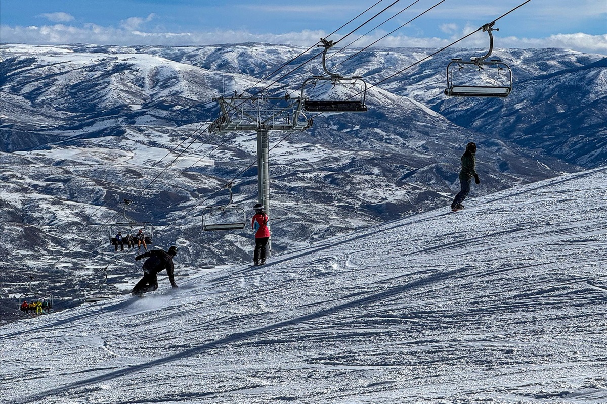 Skiers on the lift at Powder Mountain – Utah’s hidden winter gem.
