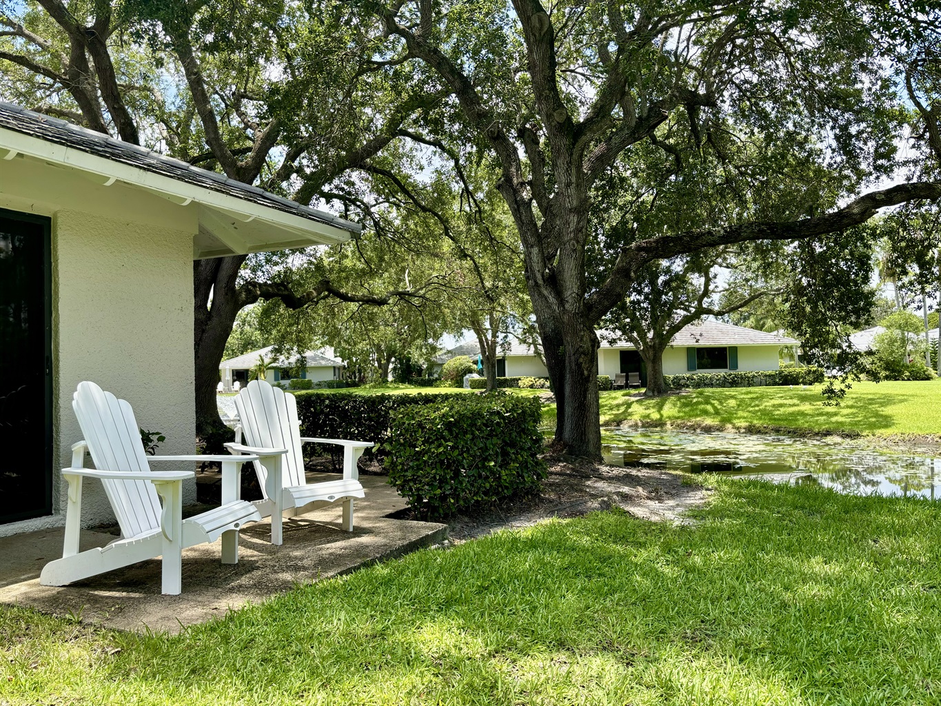 Relax and unwind on our adirondack chairs as you take in the Florida sunshine.