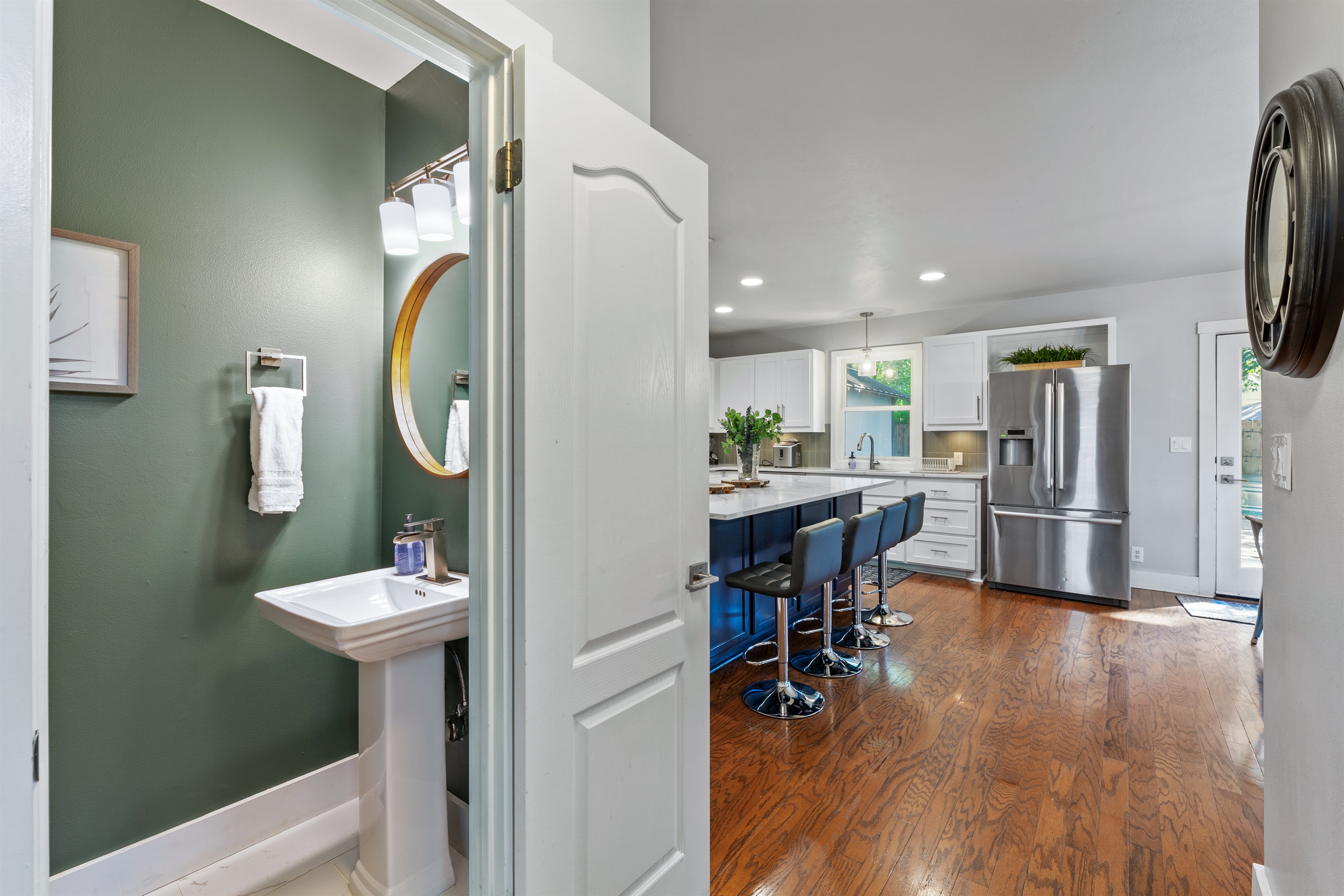 Hallway looking into Amazing kitchen!