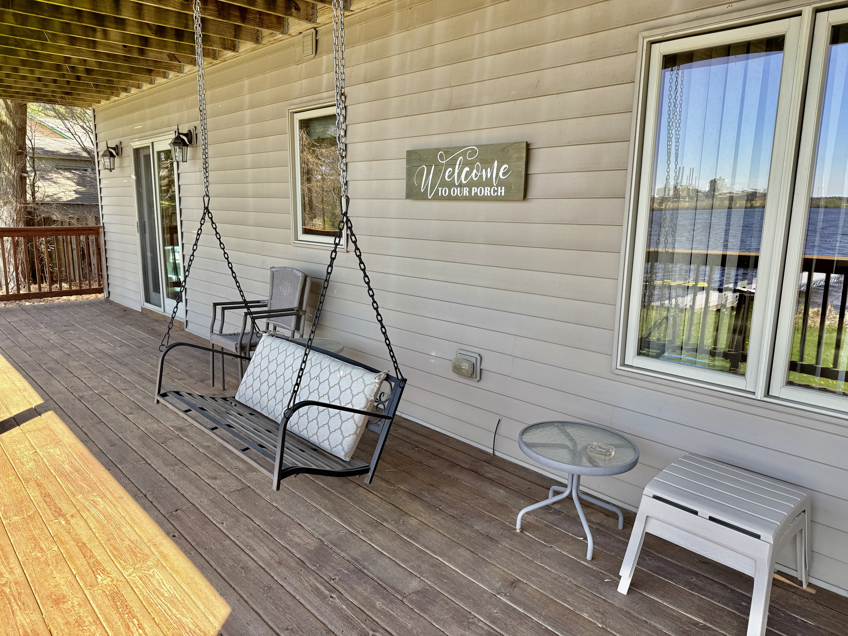 Covered Porch with Swing