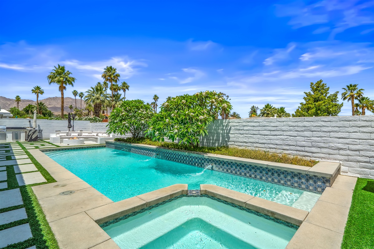 mountain view from pool