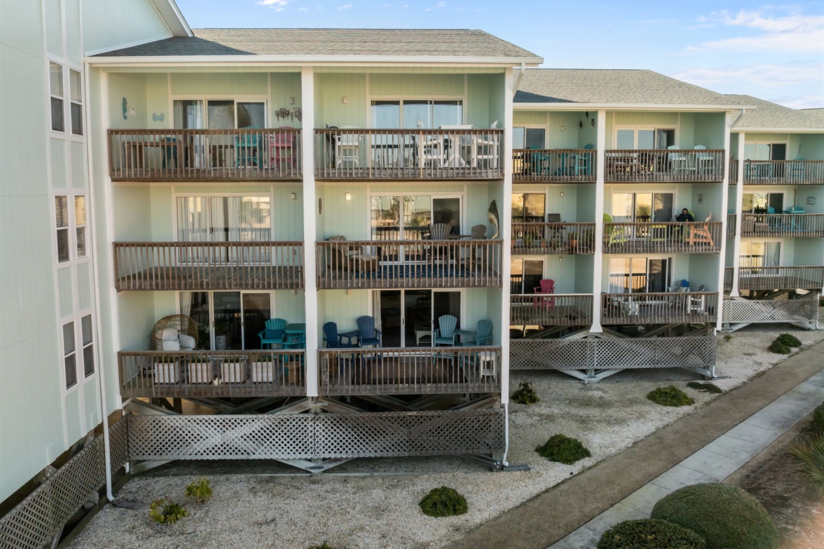 Beachfront condos with private balconies
