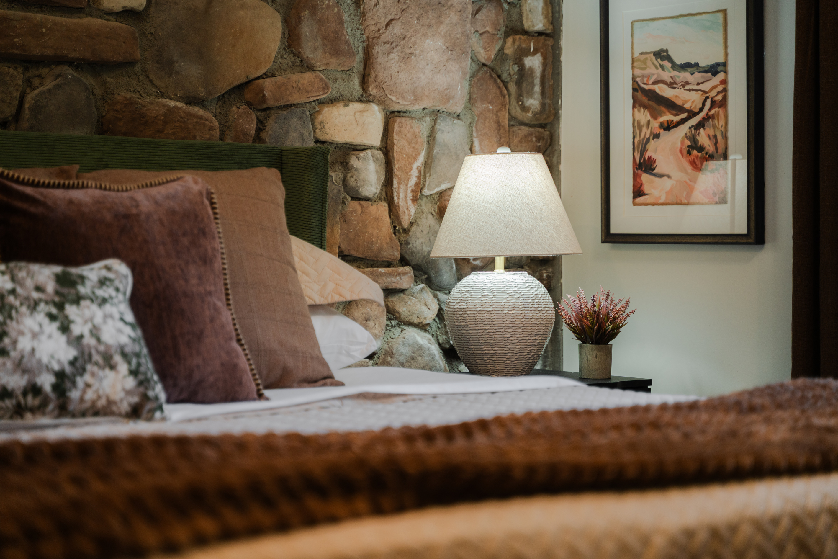 Thoughtfully designed with natural textures and warm finishes