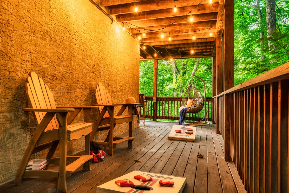 Seating to take in the forest views.