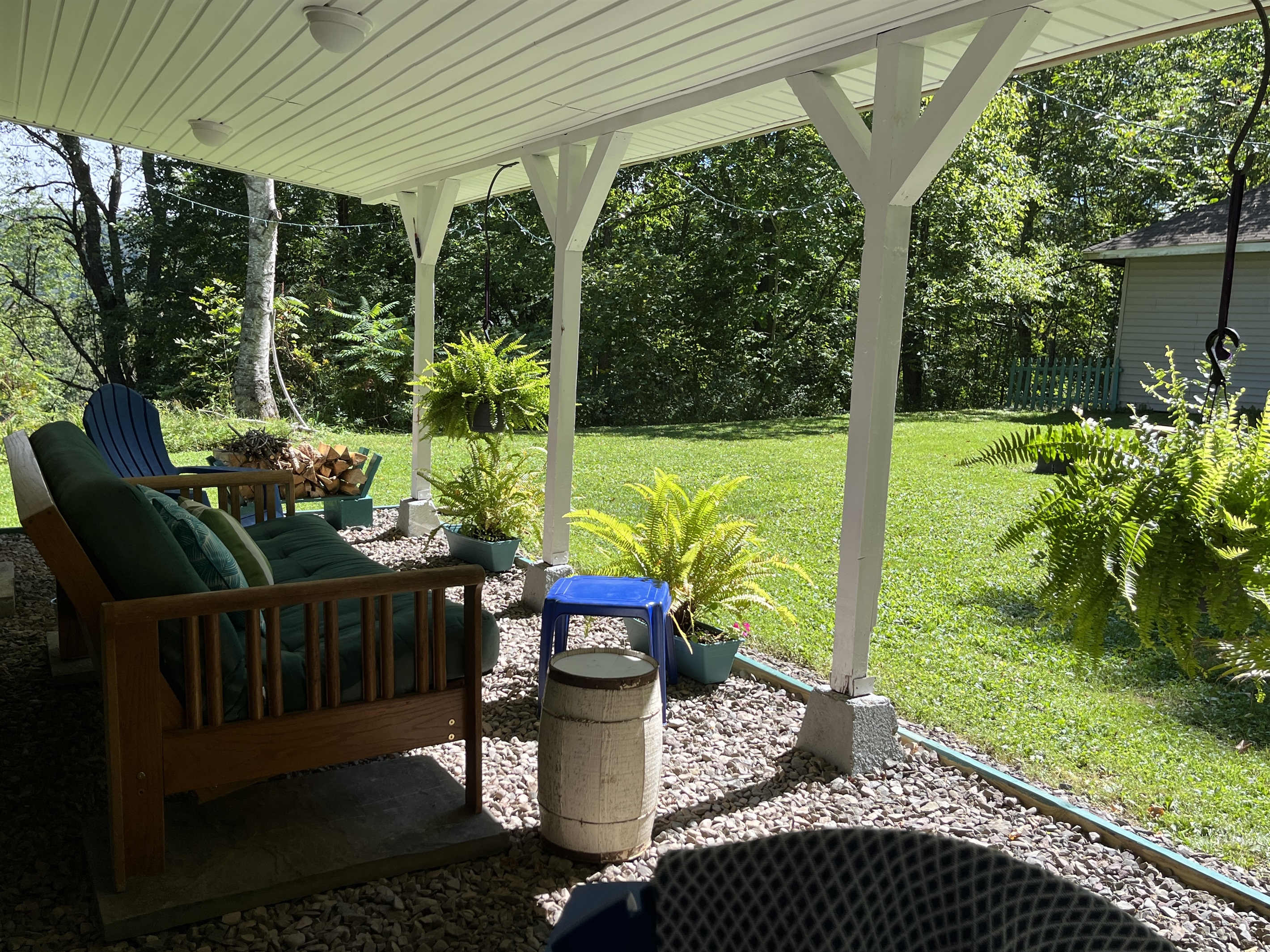 Covered outdoor hangout area