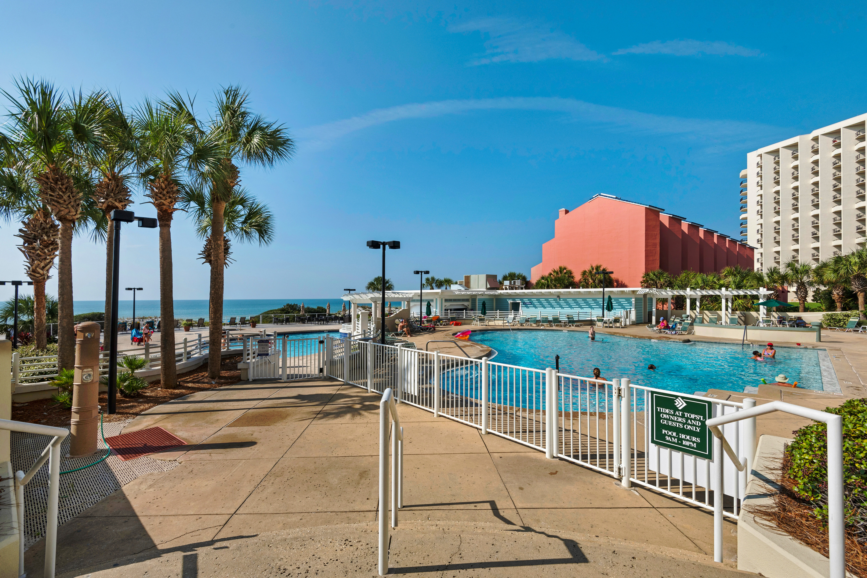 Tides pools with the Gulf just beyond.