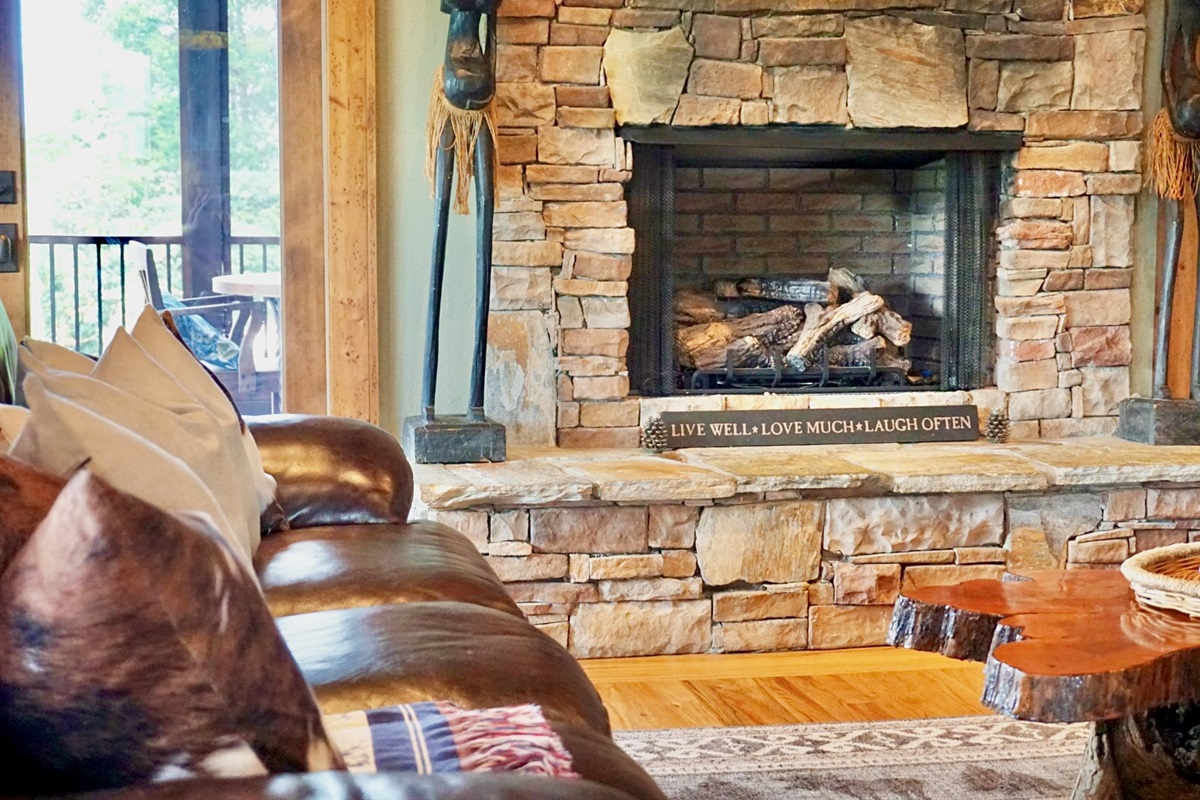 Live well, love much, laugh often. (As the fireplace says!)