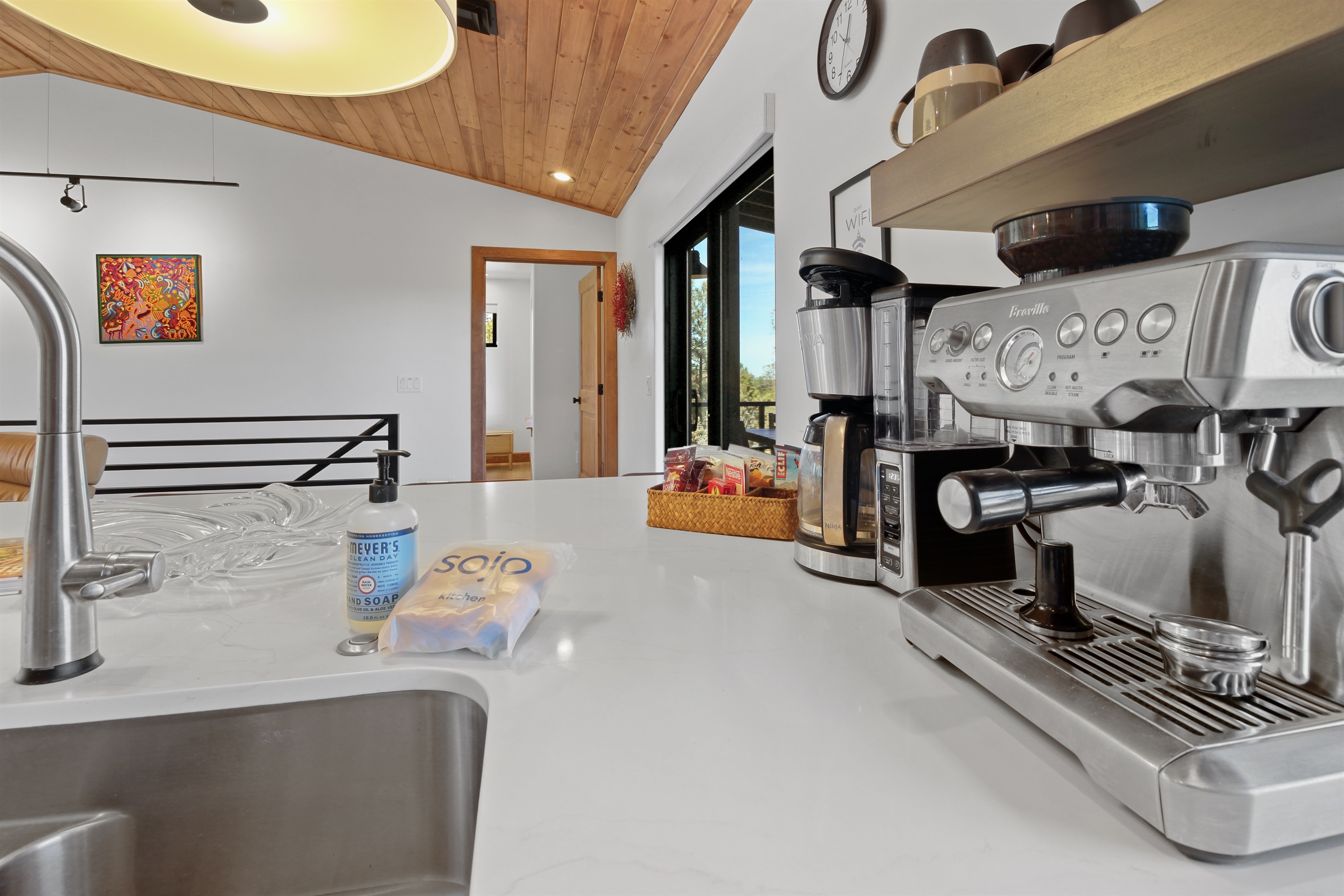 Barista magic with espresso and coffee maker machine