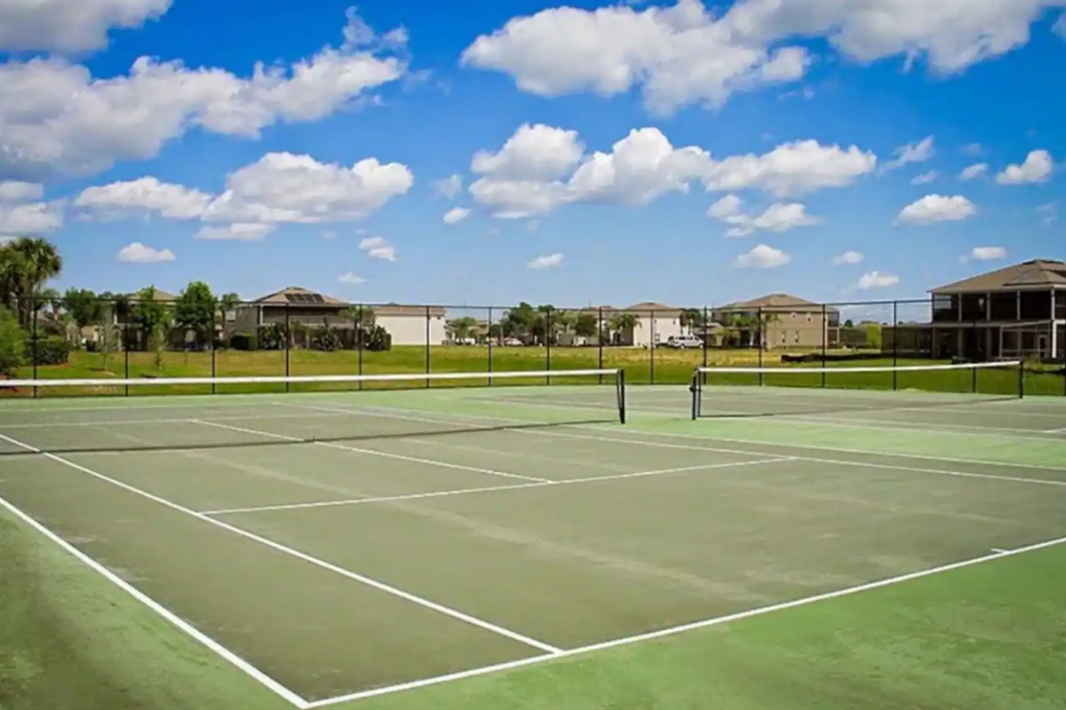 Community tennis courts for friendly matches and family tournaments.
