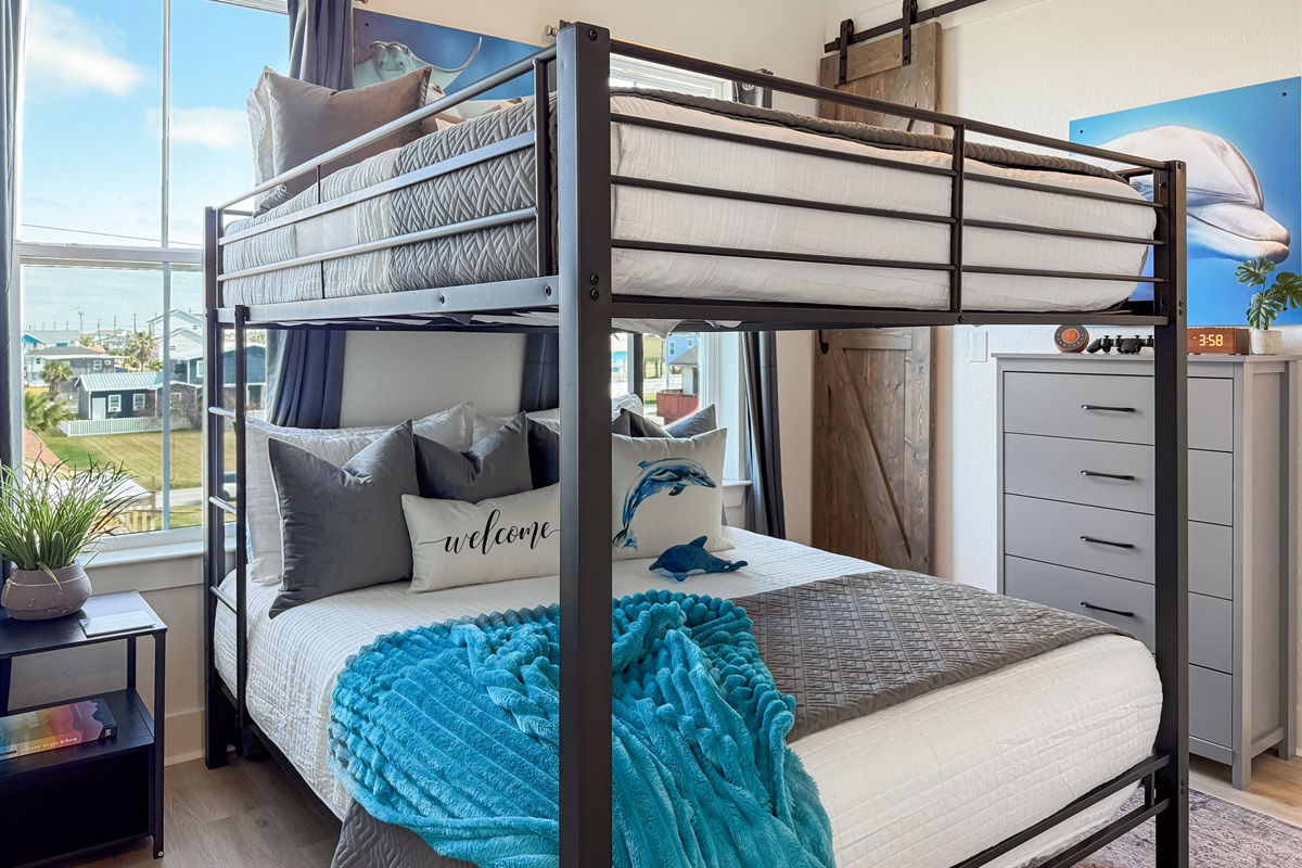 On the other side of the hallway is the Dolphin Bunk Room.