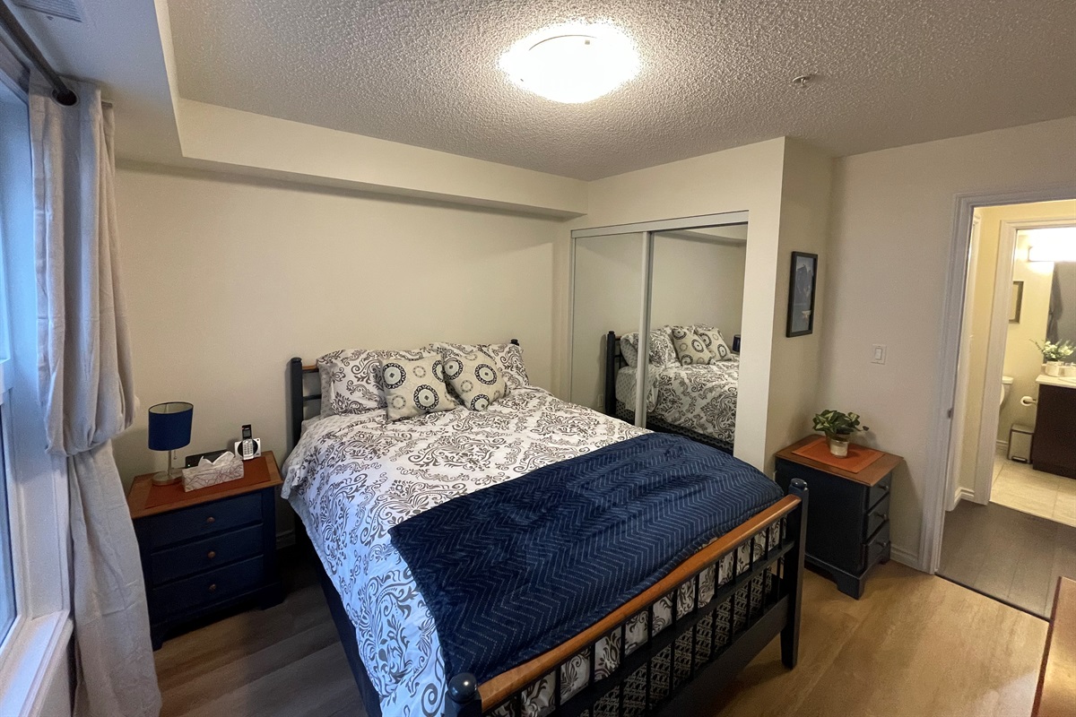 Queen bed and large closet