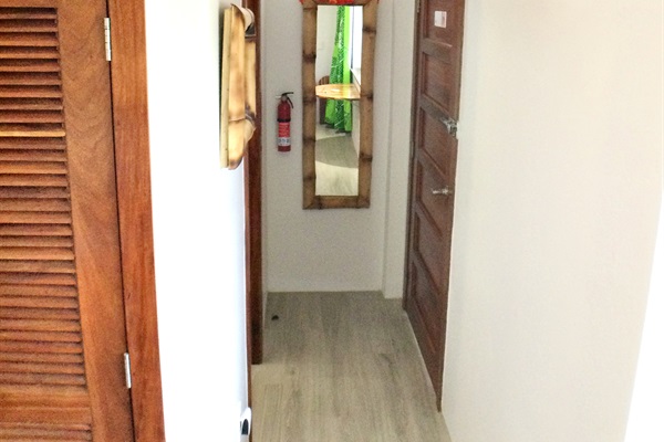 Mirror near the entrance of the studio 
