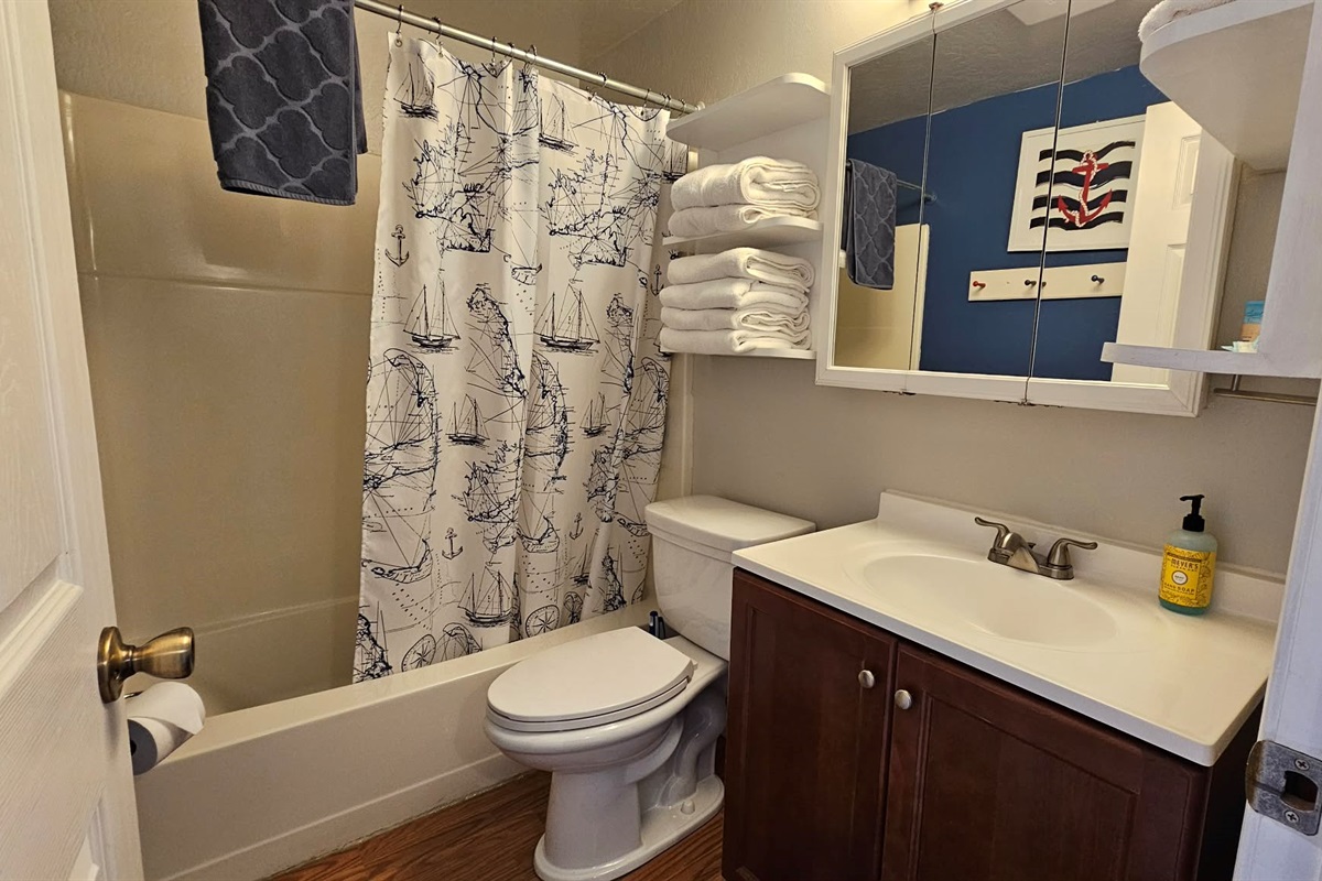 main floor bath with shower tub/combo