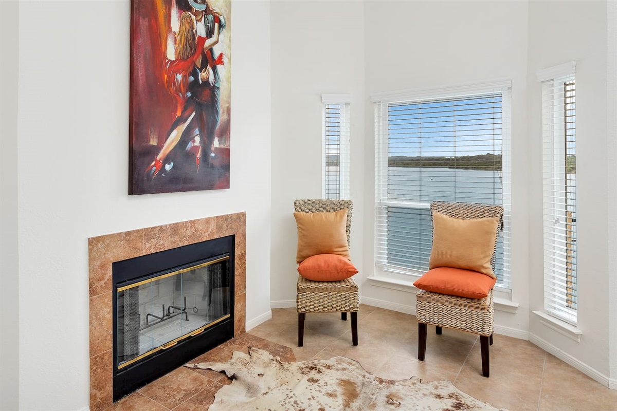 Cozy Fireplace in Master