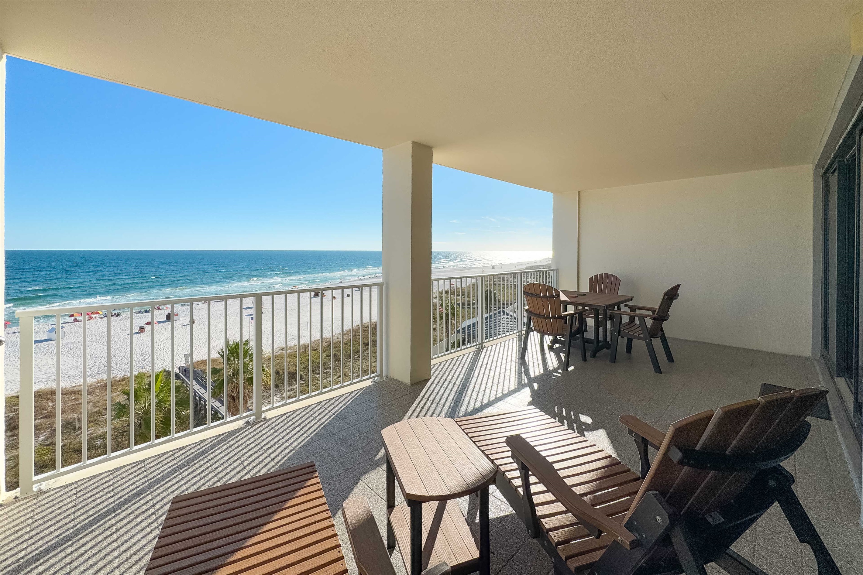 Unobstructed ocean views from your private balcony. Experience the tranquility and beauty of the sea from the comfort of your own space.