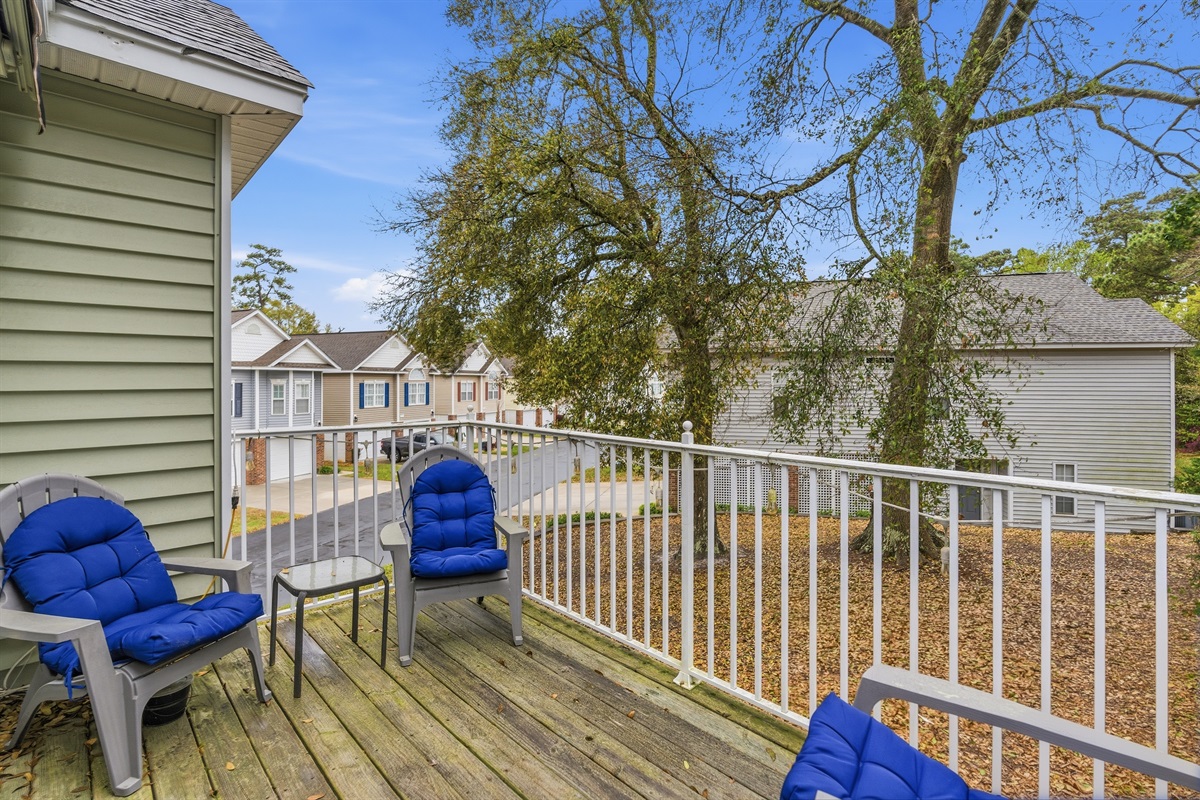 Sit and relax on the outdoor deck